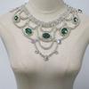 Fashion Items, Exaggerated Multi-Layer Rhinestone Necklace Jewelry Women, Shiny Rhinestone Collarbone Chain Necklace Party Women