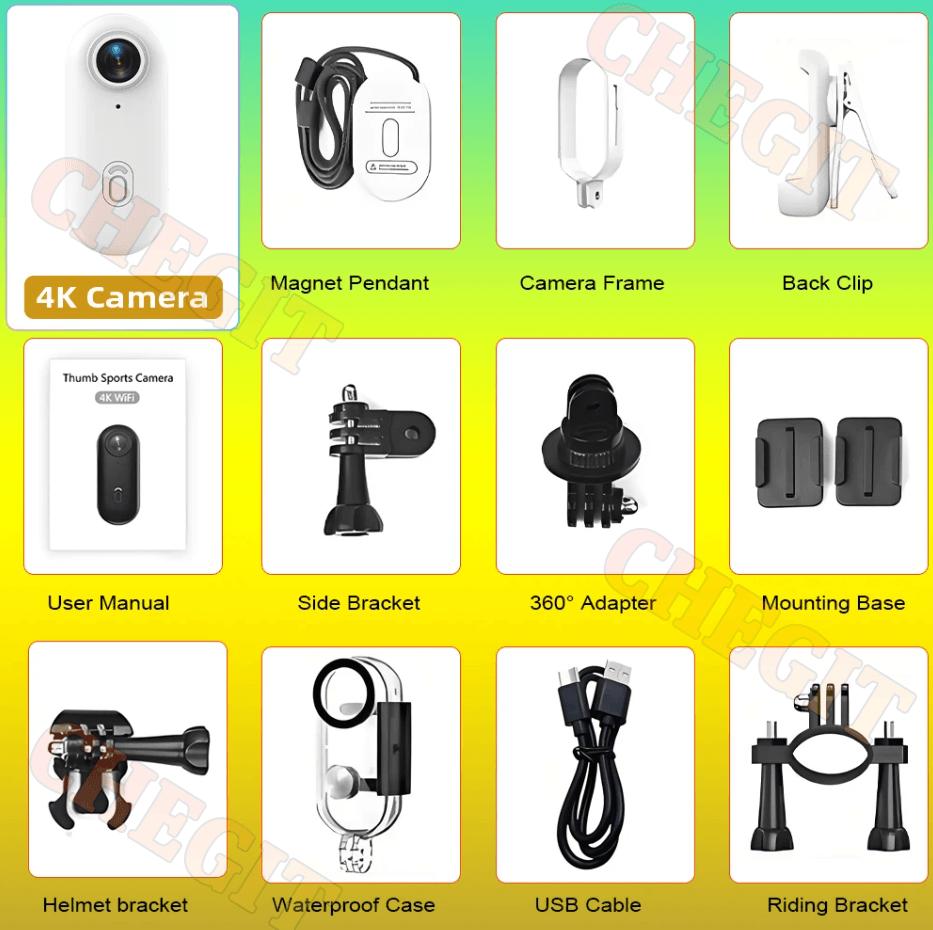 4K /1080P Motorcycle Mini Recorder Finger WIFI Action Camera Lightweight Motorcycle Road Sport Cam Bicycle Vlog Pet Body Camera