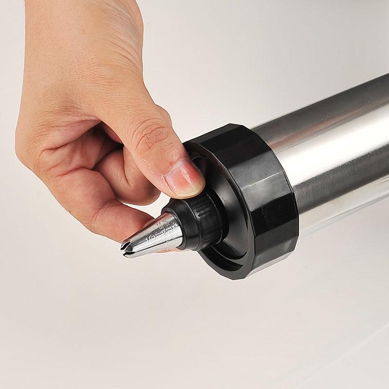 Stainless Steel DIY Cookie Gun for Home Use Cake Cream Icing Decorator Biscuit Maker Pastry Piping Tool
