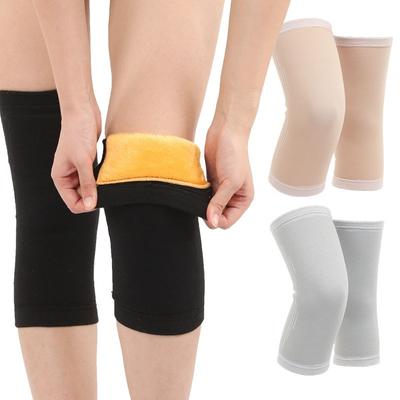 Genouillères Épaisses Doublées Polaire Unisexes Couvre-Jambes Indispensable Automne Hiver pour la Chaleur des Articulations du Genou