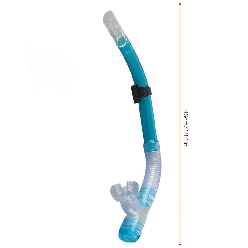 Tube de Respiration de Plongée Professionnel Semi-Sec Équipement de Plongée et de Natation(Noir transparent )