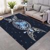 Blue Celtic Knot Rug for Mystical Home Decor - Ancient Symbolic Pattern Floor Art Anti slip carpet can be machine washed