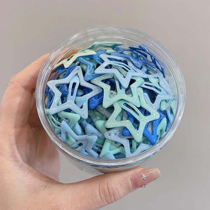 Y2K Dopamine Color Pentagram Small Hair Clip for Women & Kids - Cute Bangs & Side Hair Accessory