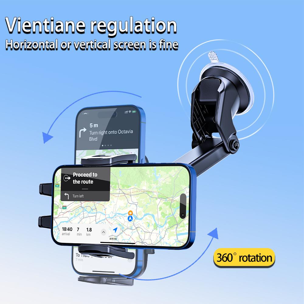 2025 NUOVO Supporto Universale per Telefono Auto con Ventosa 360° Parabrezza Cruscotto Auto Supporto per Cellulare per iPhone Samsung Xiaomi