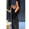 2025 Women's Summer V-Neck Ice Silk Nightgown: Elegant High-End Homewear