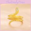 Stylish Gold Plated Snake Ring For Men With Red Eyes And Unique Animal Design