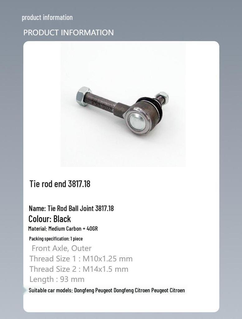 Compatible with Dongfeng Peugeot and Dongfeng Citroen Peugeot Citroen 3817.18