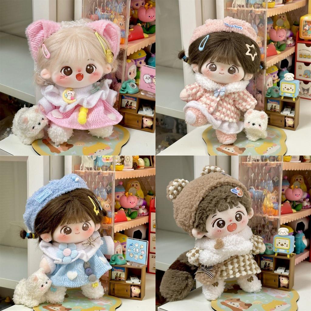 20Cm For Cotton Doll Plush Clothes Winter Outfit Lovely Doll Clothes Accessories For 20Cm Plush Cotton Doll Dress Up Diy Toys