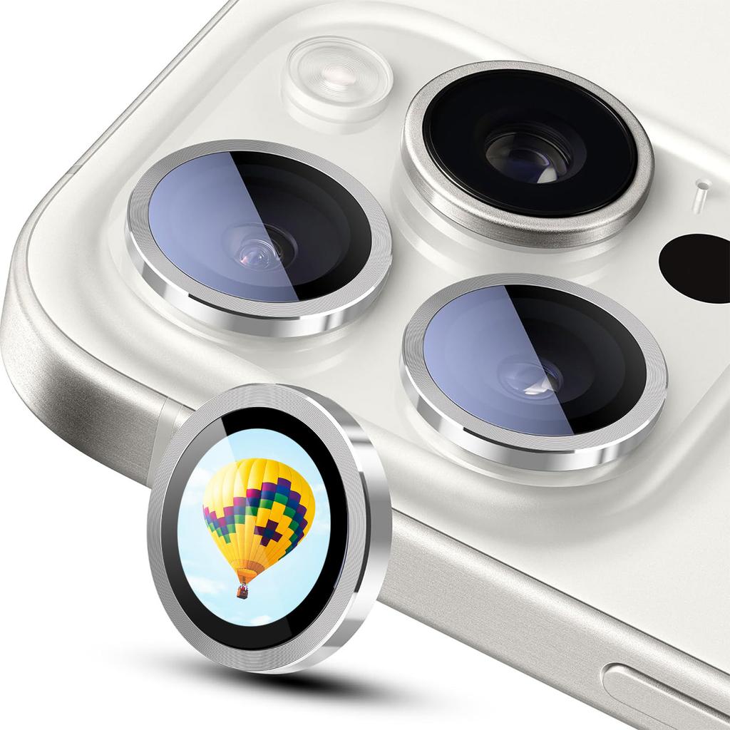 ENKAY HAT PRINCE Pro iPhone 15 Pro/15 Pro Max Kryt zadní čočky s AR vylepšením Ochrana čočky fotoaparátu Kovový kroužek