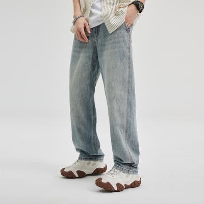 New Spring and Summer Classic Loose Straight-fitting Jeans Versatile High Street Style
