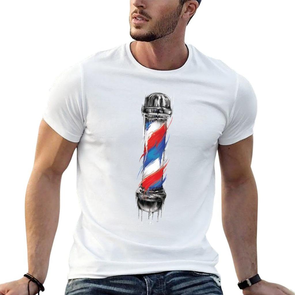 Barber Pole Tshirt Plus Size Everyday Tee Shirt