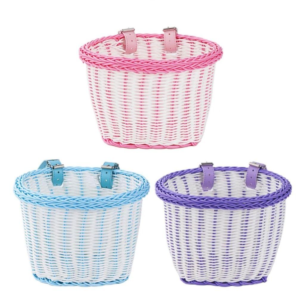 Handwoven Bicycle Basket Water Resistant Bicycle Storage Basket Bike Front Basket  Girls Bike