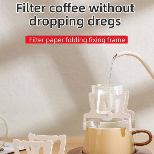 Heixuaon Drip Coffee Bag Stand, Coffee Drip Bag Holder, Portable Foldable Coffee Drip Holder, Reusable Outdoor Coffee Filter Paper Holder Rack for Hom