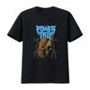POWER TRIP Czarny T-shirt z nadrukiem czaszki i błyskawic Rozmiar S 2XL dla mężczyzn Grafika inspirowana zespołem rockowym
