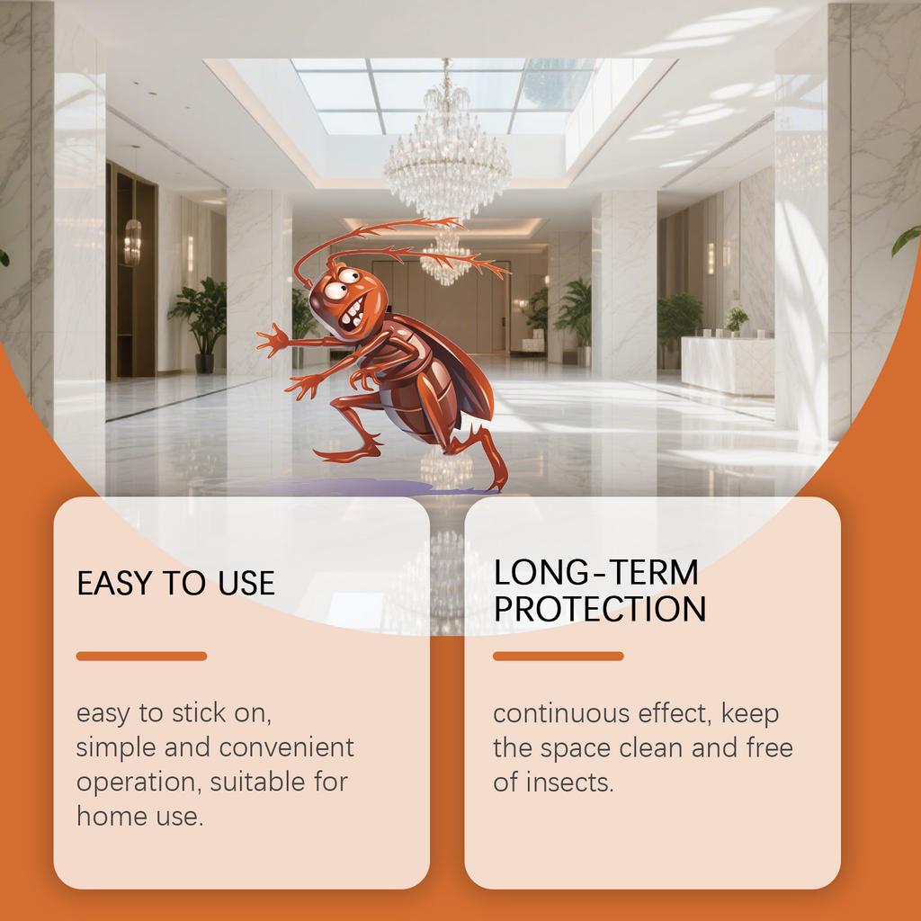 Cockroach Patches Can Quickly Reduce Indoor Cockroach Nests. Household Cockroach Control And Kitchen Cockroach Patches.