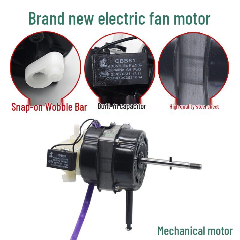 Univerzální motor elektrického ventilátoru s dvojitým kuličkovým ložiskem, měděný drát pro stojací a stolní ventilátory.