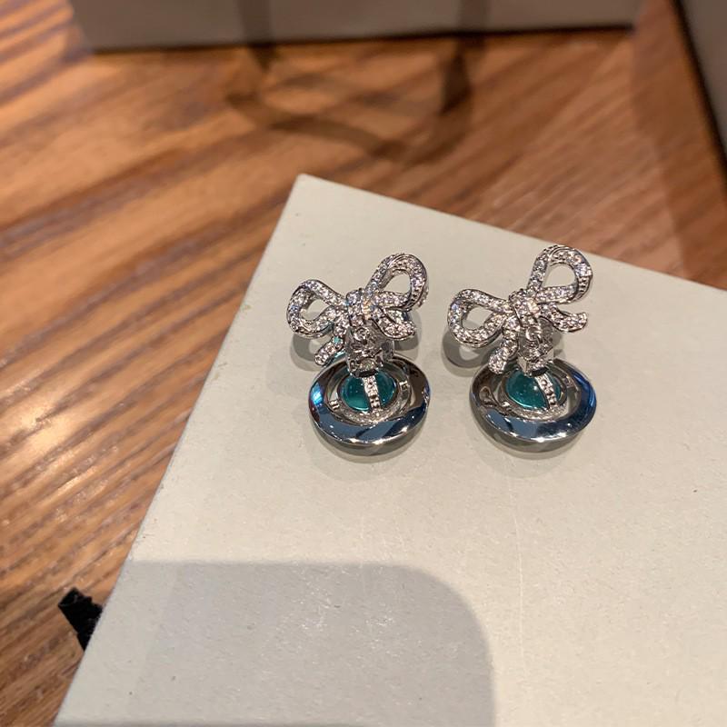 Westwood Saturn Choker Necklace: High Version, Medium Size, Women's 10MM Beads, Logo Clasp.