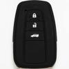 MALAKO TOYOTA 17 Silikonhülle für Toyota Autos Smart Key 3 Tasten Gelb Schwarz