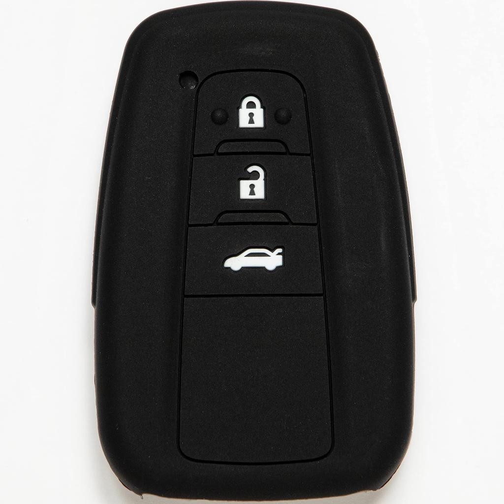 MALAKO TOYOTA 17 Silicone Cover for Toyota Cars Smart Key 3 Buttons Yellow Black