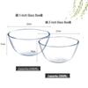 Heat-Resistant Transparent Glass Salad Bowl