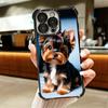 Yorkshire Terrier Dog Plating Phone Case For Iphone 16 17 Pro Max Air 16E 14 15 Plus 12 13 Mini Anti-Fall Airabag Cover