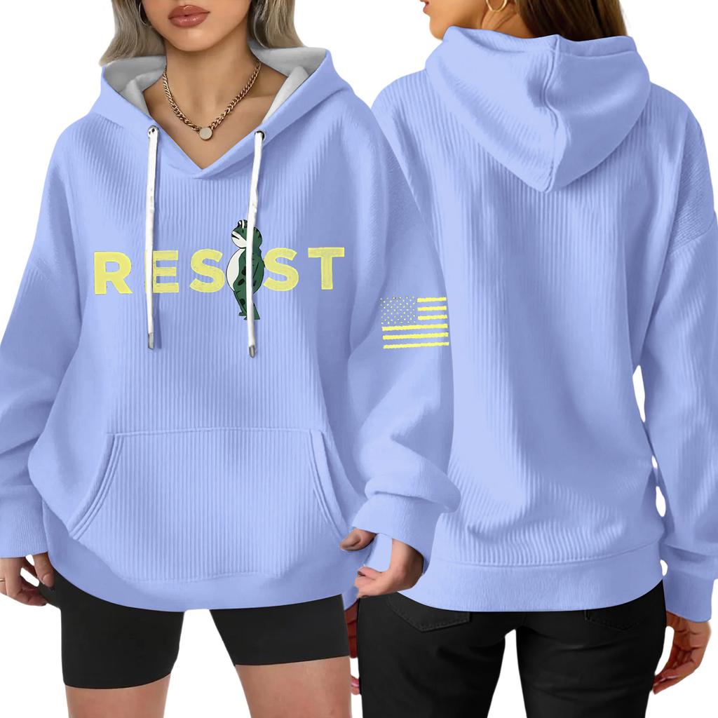 Women's Fashion Casual Long Sleeve Loose Printed Pullover Sports Long Sleeve Sweatshirt