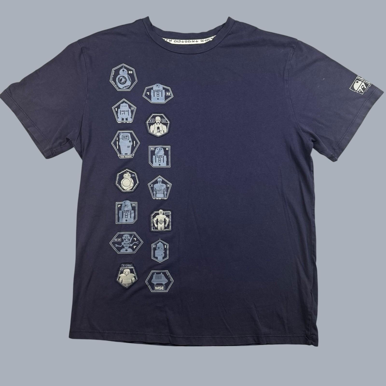 Star Wars Droid Graphic Navy Blue Men’s Large Disney -124 Unisex T-Shirt S