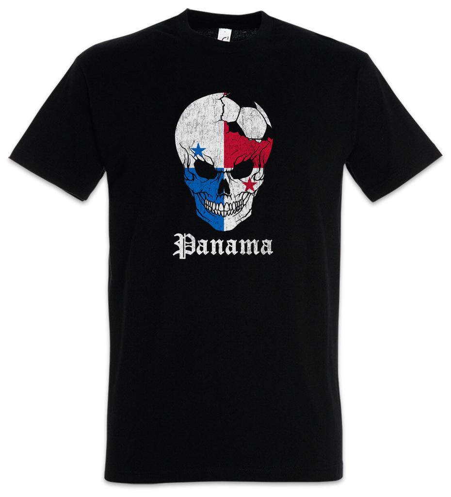 Panama Football Skull I T-Shirt panamanian Soccer Flag Banner World Championship