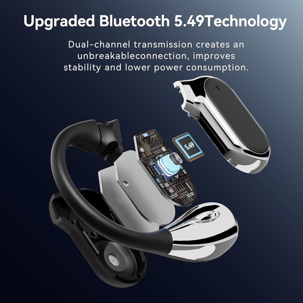 AI Språkoversettelse Ørepropper Bluetooth 5.49 Hodetelefoner Oversetter for 144 Språk & Aksenter Berøringsskjerm Øretelefoner for Reise Forretninger Læring