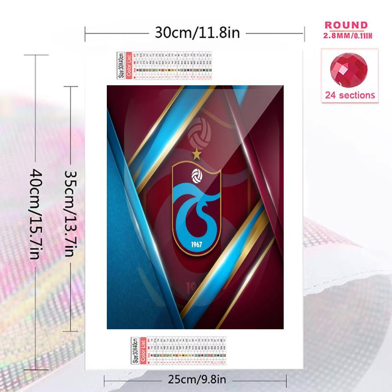 Trabzonspor 100% Round Full Drill 5D DIY Diamond Painting Embroidery Cross Stitch Rhinestone Décor