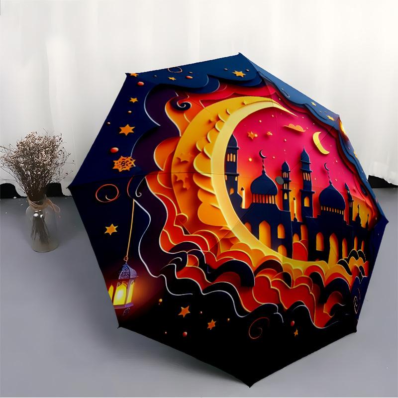 1pc Night Sky Decor Folding Umbrella | Elegant Design, Fashionable Accessory, Durable Construction, Sturdy Ribs yy251107083