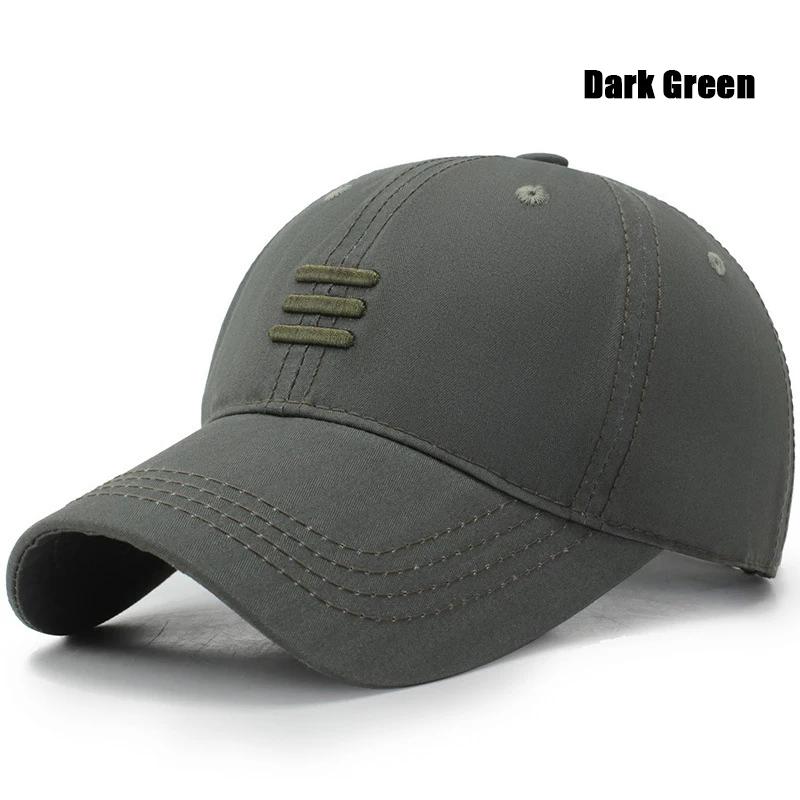 4 Colors New Fashion Soft Top Baseball Cap Outdoor Sport Casual Cotton Snapback Hats For Men and Women Three Bars Dad Hat Design