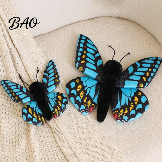 Plush Doll for Girls Realistic 3D Butterfly Toy, Stuffed Throw Pillow, Soft Wing Insect Animal Decor, Gift Kids Girls, Home Ornament Skin Friendly
