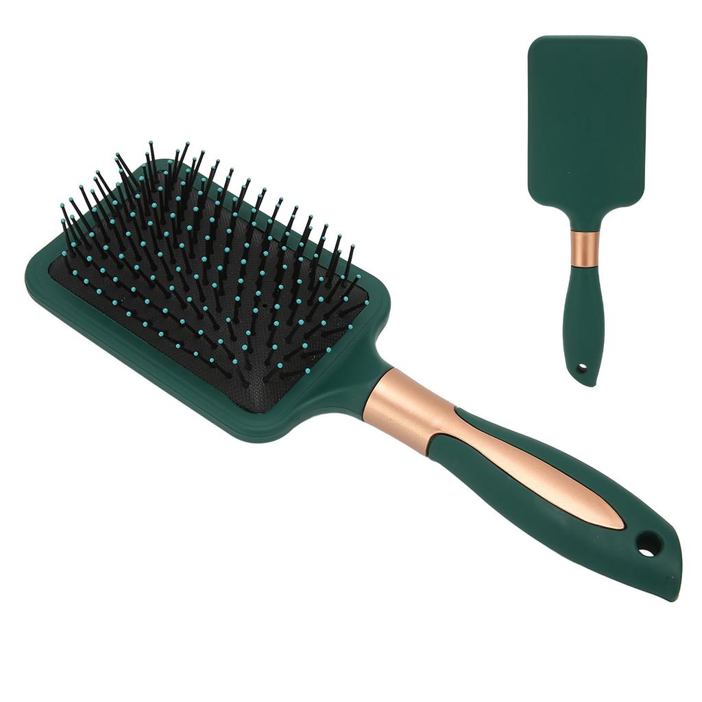 Paddle Hairbrush Hair Smoothing Straightening Detangling Cushioned Pad Durable ABS Silicone Detangling Brush for