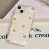 Coques de téléphone portable pour iPhone 11 13 15 Pro Max 12 14 Pro Max Coque iPhone 16 15 Plus 13 Pro 12 Texture givrée Fleurs de dessin animé peintes