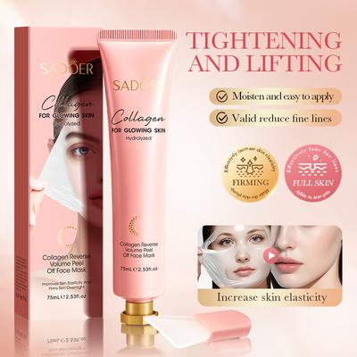 SADOER Kollagen Peeling Masken Anti-Aging Abreißbare Gesichtsmaske Anti-Falten Entfernung Mitesser Feuchtigkeitsspendende Gesichtsmaske Hautpflege