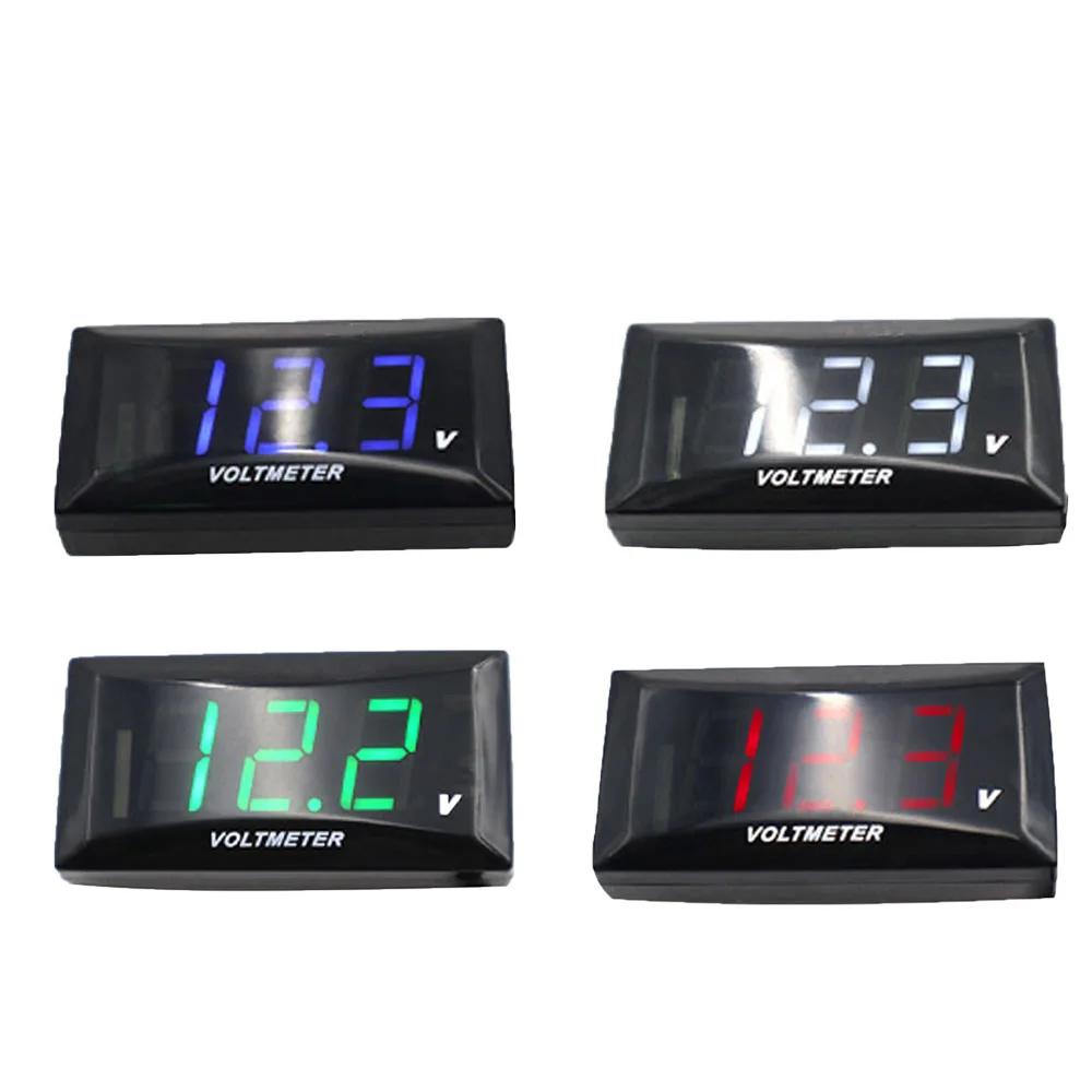 Digital Voltmeter 12V LED Display Voltage Meter Tester with Reverse Polarity Protection for Car Motorcycle Universal