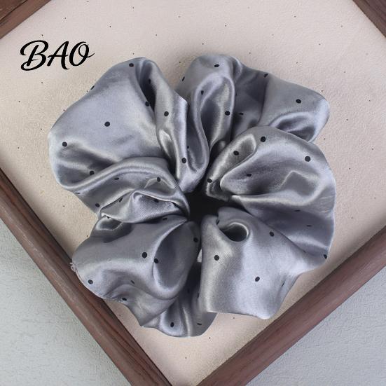 Elegant Daily Hair Decorations Retro Polka Dot Tie for Women Girls, Soft Elastic Scrunchies, Fabric Scrunchies Ponytail Holder, Fashionable
