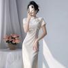 White national style new Chinese style Suzhou long cheongsam improved young 1011 new women's high sense daily summer