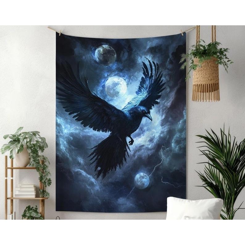 Raven Moonlight tapestry 75x100 чёрный