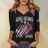 Womens Spring Tops V Neck 250 Years 1776 2026 Print Summer Shirts for Women Dressy Tops for Women Casual Style