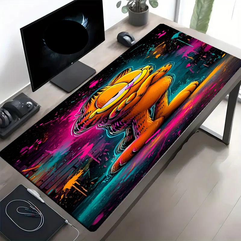 Garfield Print Mouse Pad, Anti‑Slip Desktop keyboard Mat, for PC Laptop Gaming Working Daily Use, Cool Festival Surprise Gift