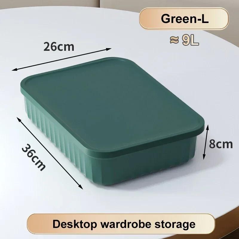 Sundries Storage Boxes with Lid Light Luxury Snacks Toys Storage Basket Household Wardrobe Organizer Clothes Nordic  Solid Color