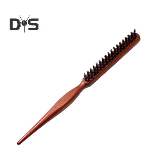 

1/2 шт., расческа для волос из щетины кабана, деревянная длинная ручка, гребень для завивки пушистых волос, расческа в виде крысиного хвоста для женщин, тонких густых волос, распутывающая расческа 1pc