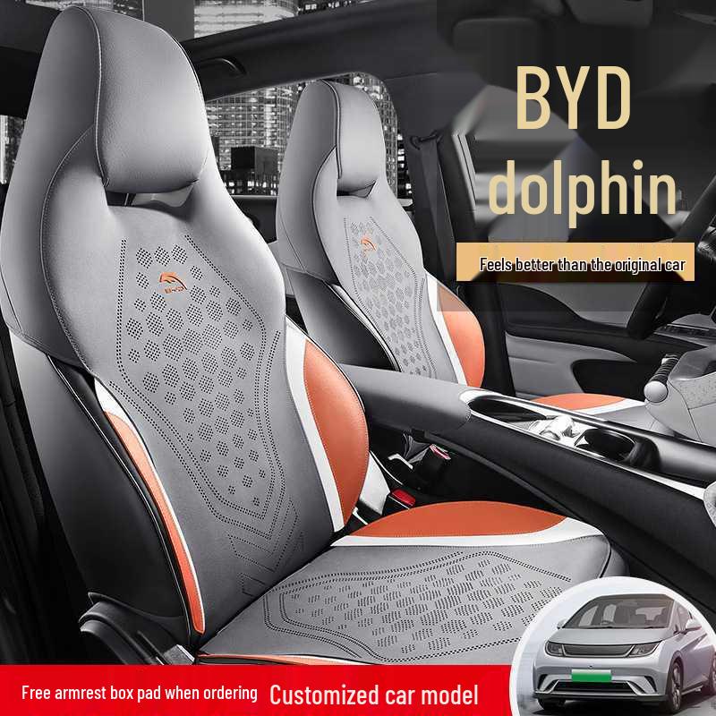 Fashion Edition 2025 Dolphin Car Seat Cushion, 420km Model, Suede Saddle Pad Half-Cover.