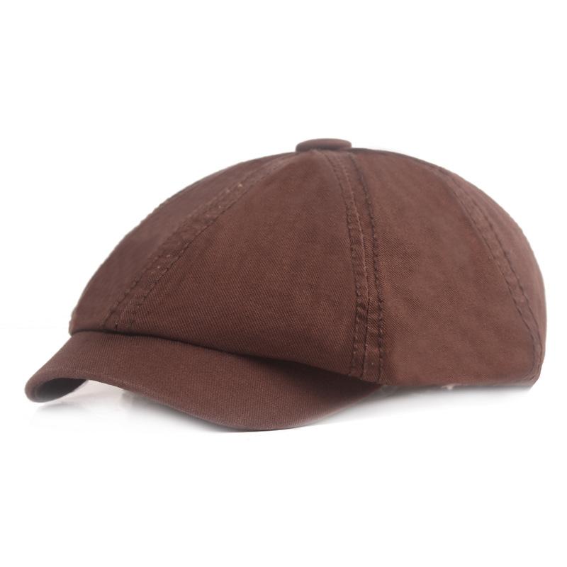 Bavlněný baret Pánská malířská čepice Newsboy čepice Klobouk Rybí kost Osmihranný klobouk