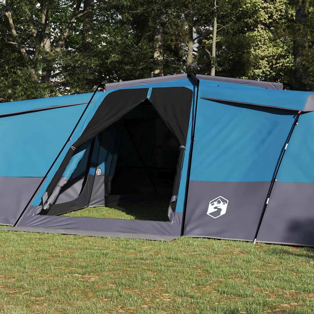 Family Tent with Roof and Storage Blue 833 x 585 x 216 cm Taffeta