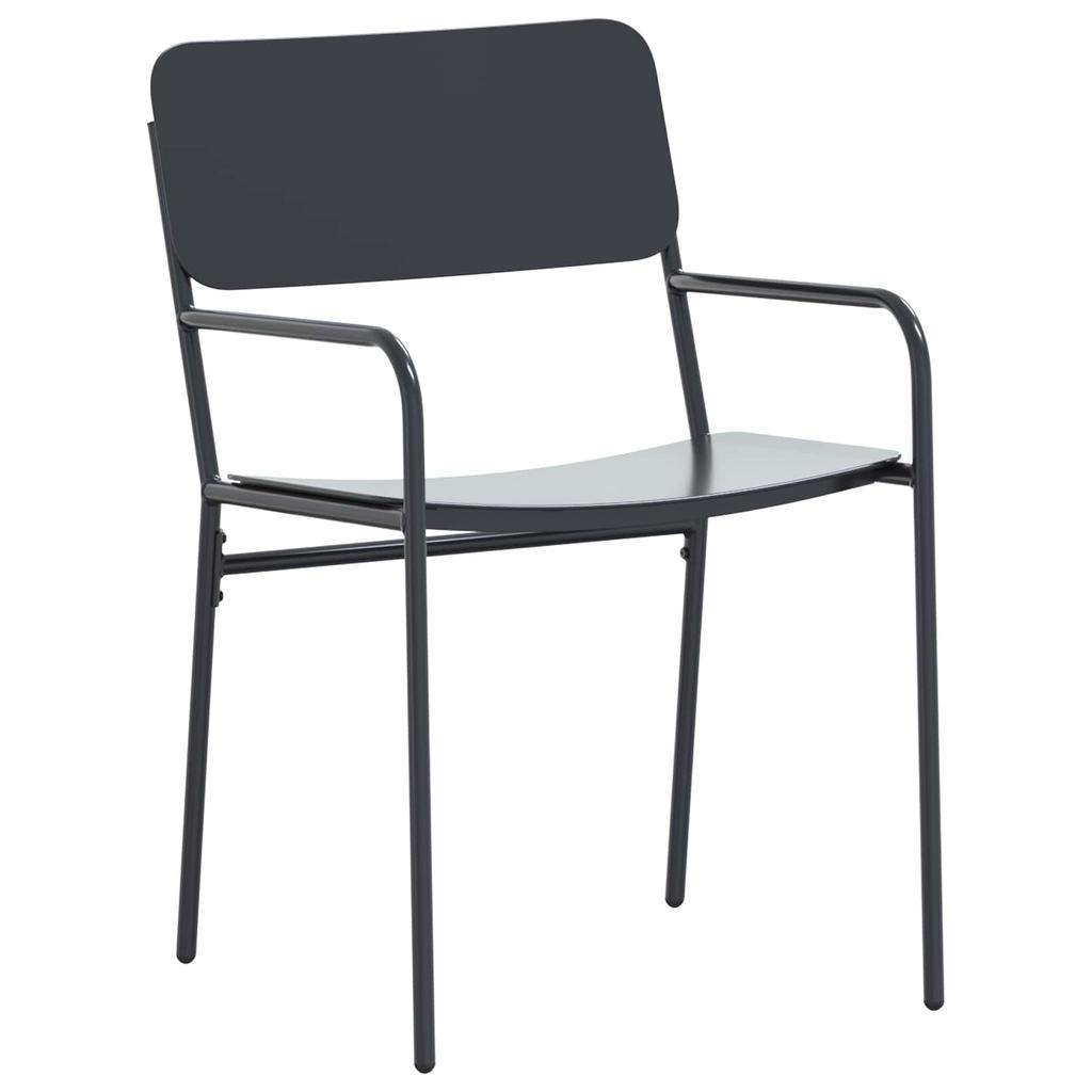 Garden Dining Set 9 pcs Anthracite Steel