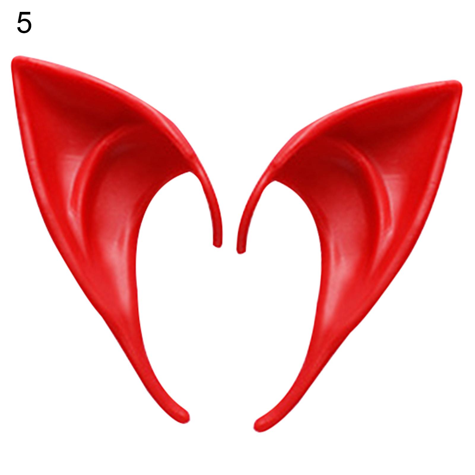 Эльфийские уши Хэллоуин Украшение Аниме Фея Косплей Аксессуары Накладные Ангельские Эльфийские Уши Реквизит Костюмы Фото Рождественский Декор One Size