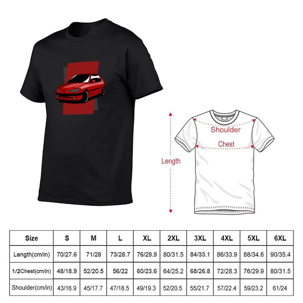 New Minimalistic 306 GTI T-Shirt Blank T Shirts Anime T-shirt Custom T Shirts Kawaii Clothes Mens T Shirts Pack